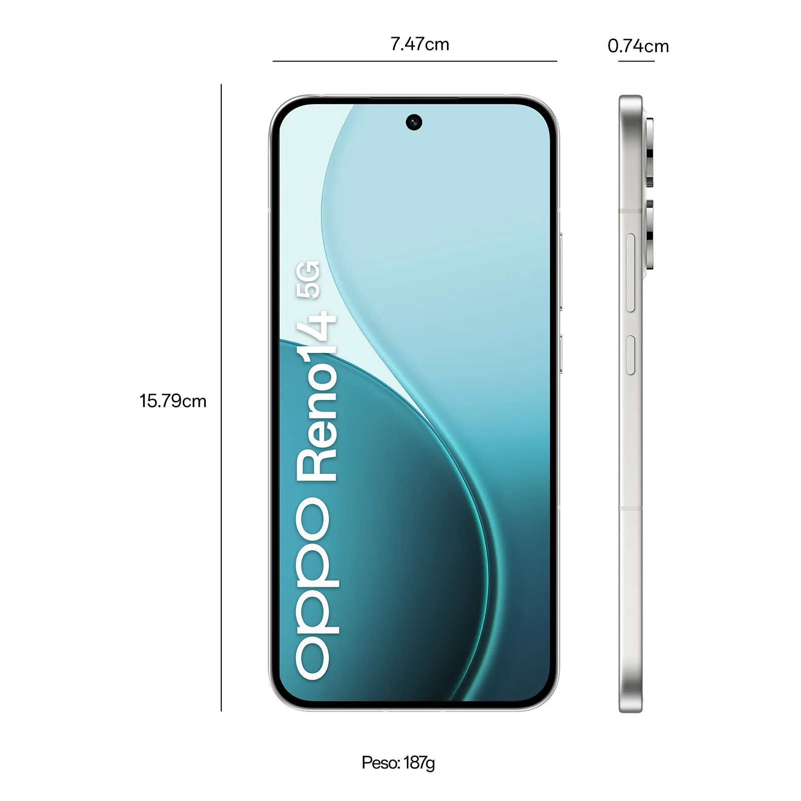OPPO Reno14 5G 512GB+12GB Blanco Ópalo_3