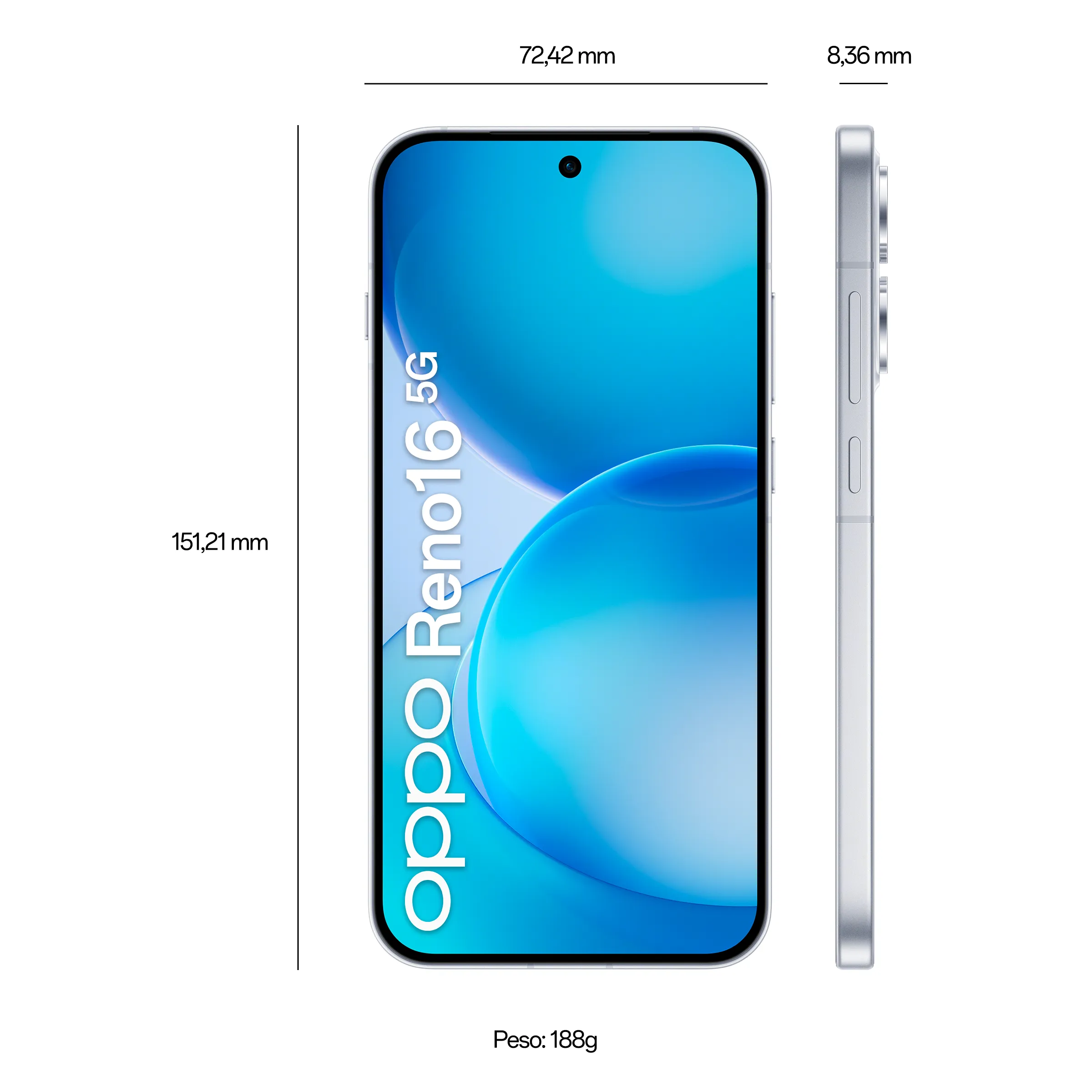 OPPO Reno16 5G Blanco 256GB + 8GB_8